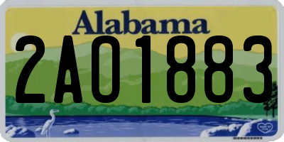 AL license plate 2AO1883