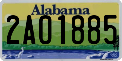 AL license plate 2AO1885