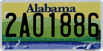 AL license plate 2AO1886