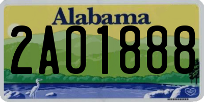 AL license plate 2AO1888