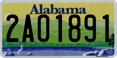 AL license plate 2AO1891