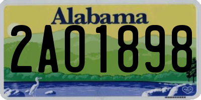 AL license plate 2AO1898