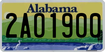 AL license plate 2AO1900