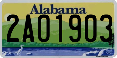 AL license plate 2AO1903