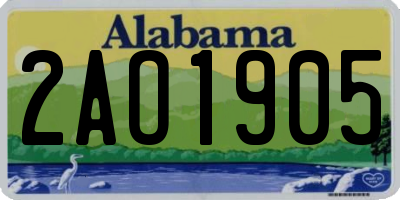 AL license plate 2AO1905
