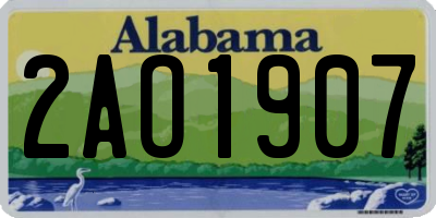 AL license plate 2AO1907