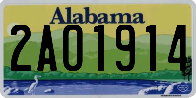 AL license plate 2AO1914