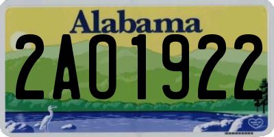 AL license plate 2AO1922