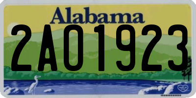 AL license plate 2AO1923