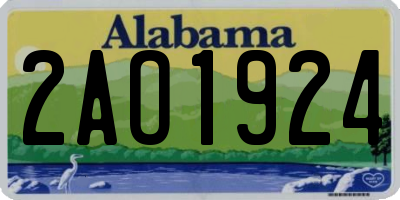 AL license plate 2AO1924
