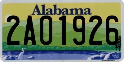 AL license plate 2AO1926