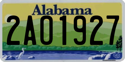 AL license plate 2AO1927