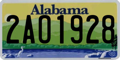 AL license plate 2AO1928