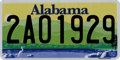 AL license plate 2AO1929