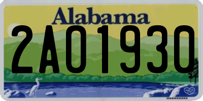 AL license plate 2AO1930