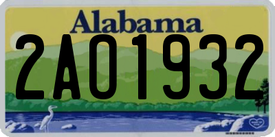 AL license plate 2AO1932