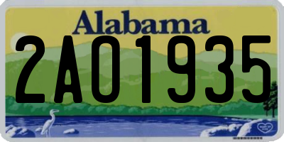 AL license plate 2AO1935