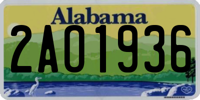 AL license plate 2AO1936