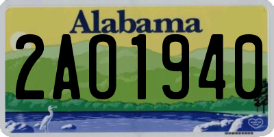 AL license plate 2AO1940
