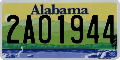 AL license plate 2AO1944