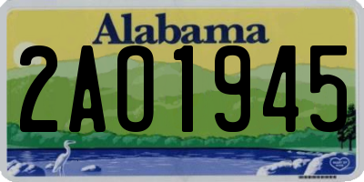 AL license plate 2AO1945