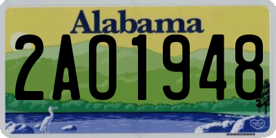 AL license plate 2AO1948