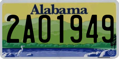 AL license plate 2AO1949