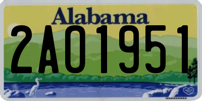 AL license plate 2AO1951