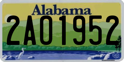 AL license plate 2AO1952
