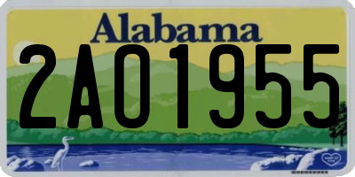AL license plate 2AO1955