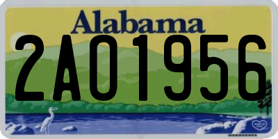 AL license plate 2AO1956