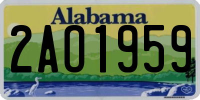 AL license plate 2AO1959