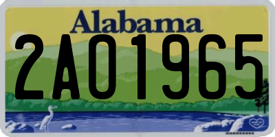 AL license plate 2AO1965