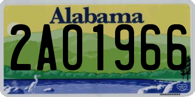AL license plate 2AO1966