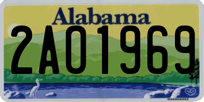 AL license plate 2AO1969