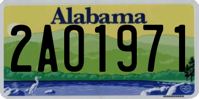 AL license plate 2AO1971
