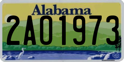 AL license plate 2AO1973