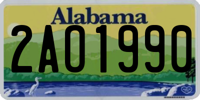 AL license plate 2AO1990