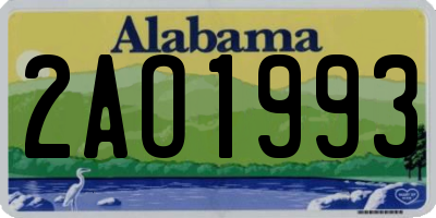 AL license plate 2AO1993