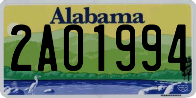 AL license plate 2AO1994