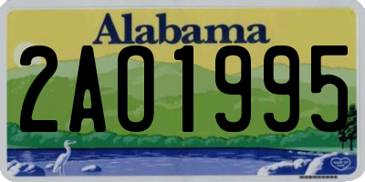 AL license plate 2AO1995