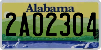 AL license plate 2AO2304