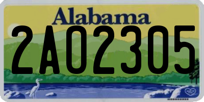 AL license plate 2AO2305