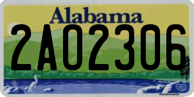 AL license plate 2AO2306