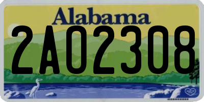 AL license plate 2AO2308