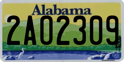 AL license plate 2AO2309
