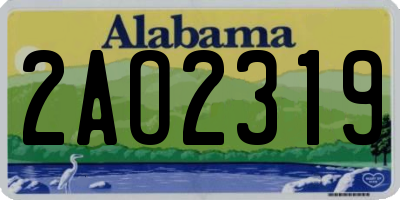 AL license plate 2AO2319