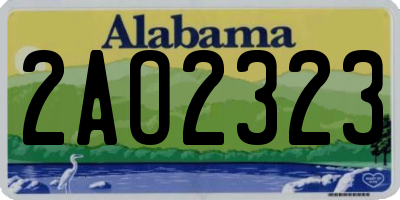 AL license plate 2AO2323