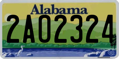 AL license plate 2AO2324