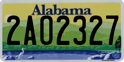 AL license plate 2AO2327